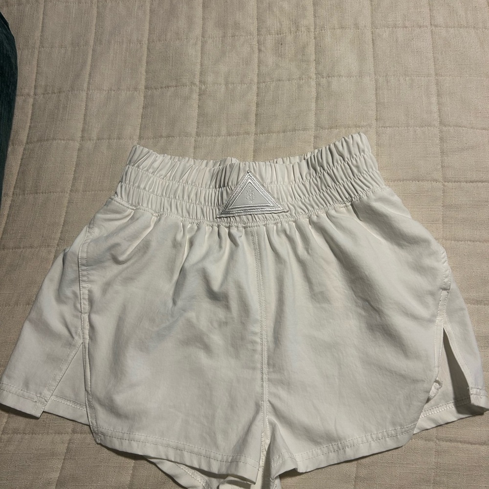 Free People Cream Next Round Shorts